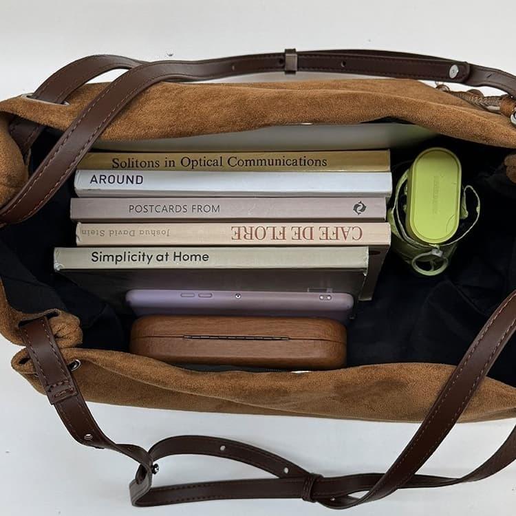 Women's Imitation Suede Shoulder Bag Large Capacity Tote Bag