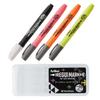 Shachihata Artline Irregular Marker Keimura 4 Markers with 1 Brush, Matte, Case, Piece, KLF-F/KMM-4S1