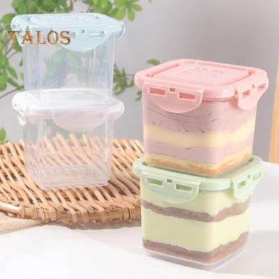650ML Sealed Crisper Multipurpose Thickened Reusable Good Sealing Buckle Design Transparent Cake Box