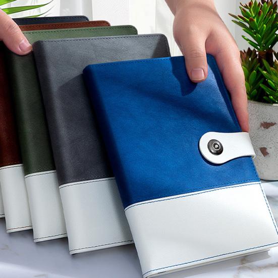 A5 Executive Notebook Thick Paper Notebook with Faux Leather Cover 192 Pages Personal Diary Notepad for Business Meetings