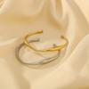 Edelstahl Armreif Armband Handgelenköffnung Für Damen Goldfarbe Handgefertigt Guss Wellenförmiges Design Statement Party Schmuck Geschenk