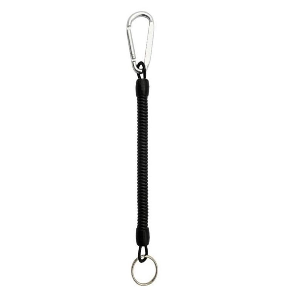 Portable Carabiner Telescopic Spring Rope Anti-rust Anti-drop Buckle Tool (18cm Thick)