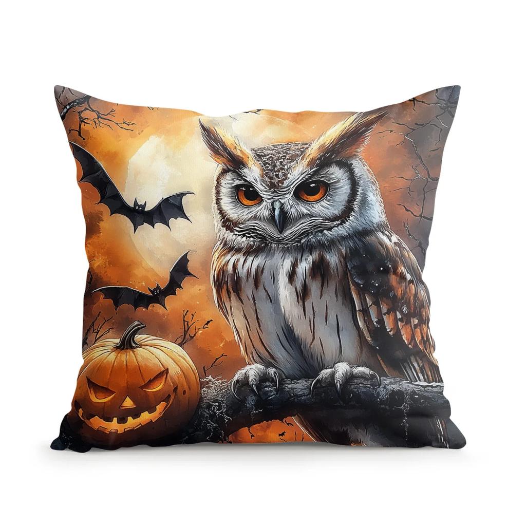 Halloween Cushion Pillowcase Printed Polyester 45x45cm Throw Pillowcover Decorative Sofa Cushion Pillowslip Home Decor