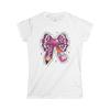 Leopard Bow Graphic Tee, Cute Women's Shirt, Gift for Her, Casual Wear,