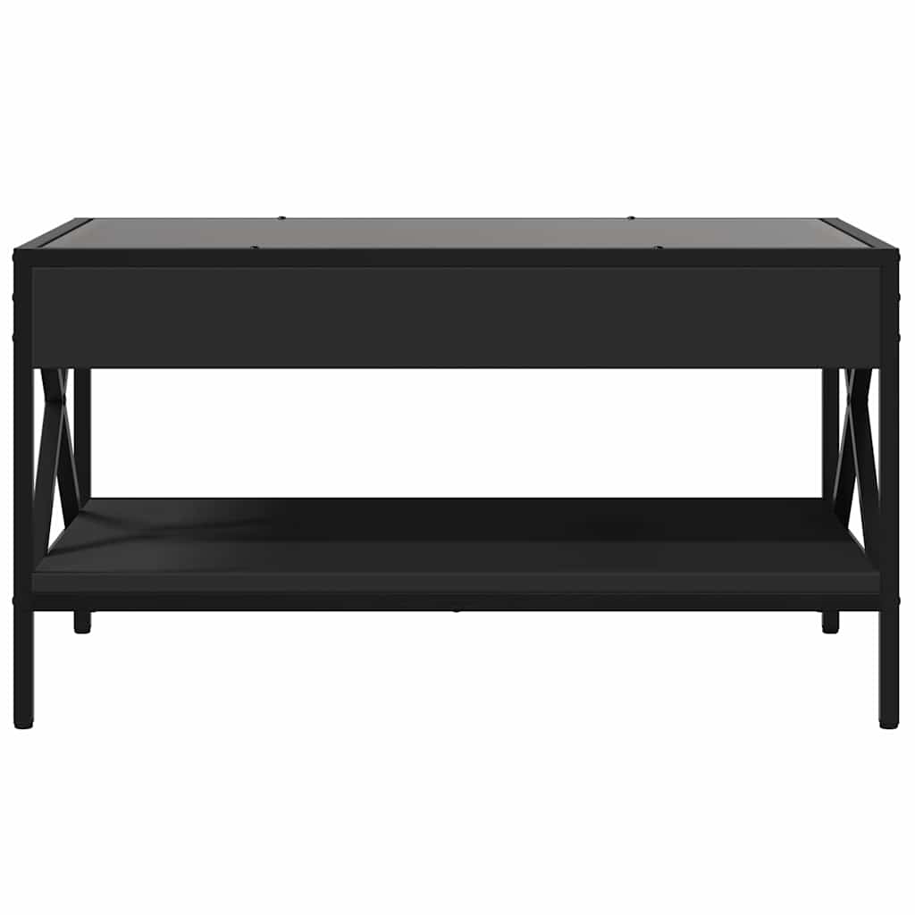 Stolik Kawowy Z Led Infinity, Czarny, 70X50X38 Cm