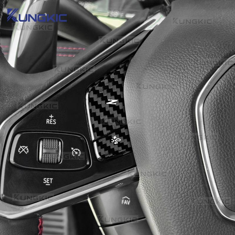 Hard Dry Carbon Fiber For Chevrolet Corvette C8 2024 2025 Car Steering Wheel Volume Button Frame Interior Accessories Trim