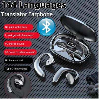 M8 Translation Earphones 144 Languages Instant Translated Wireless -Compatible Smart Voice Translator Earbud for Travel Business