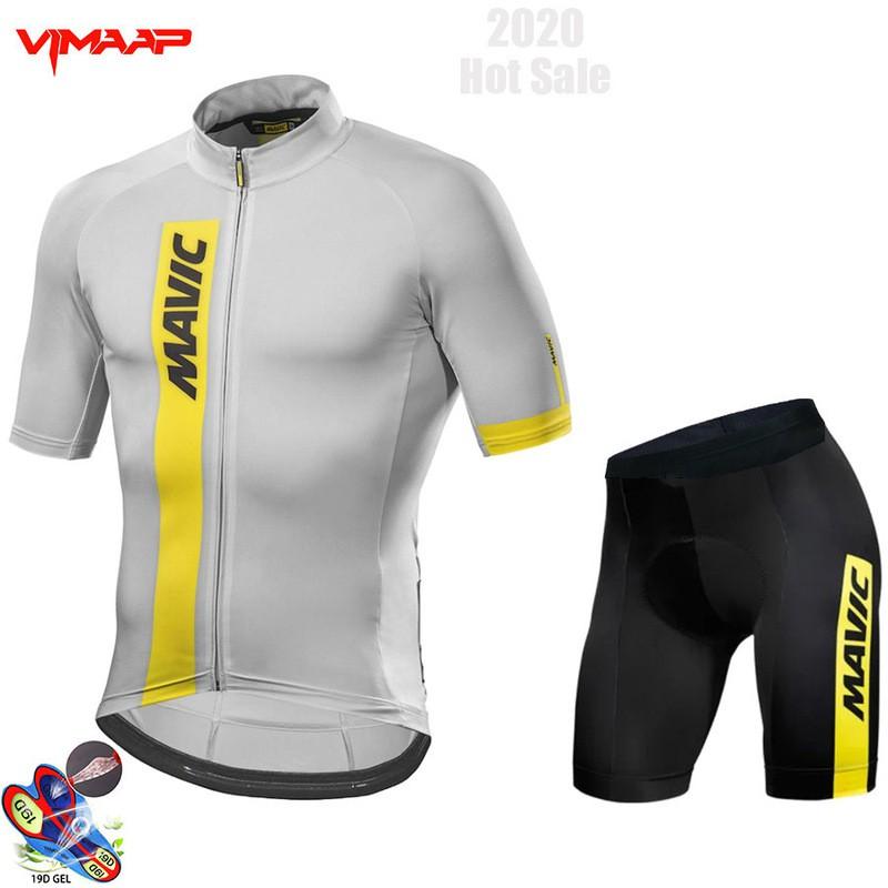 Mavic Mens Cycling Jersey Bib Shorts Set Breathable Road Bike Apparel Outdoor Ride