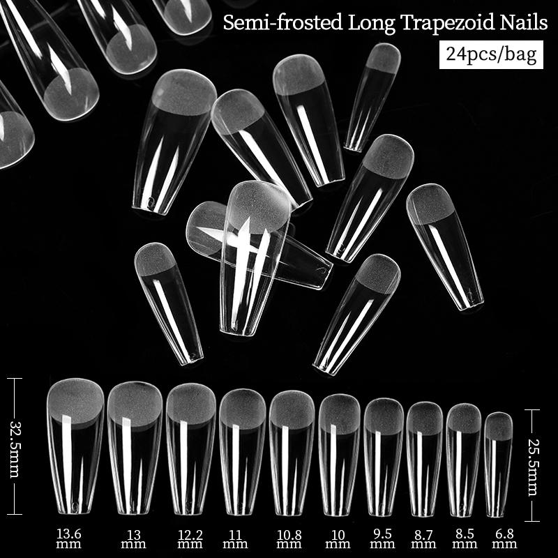 1Bag Gel Nails Extension System False Nail Full Cover Sculpted Clear Matte Fake Nail Tips Quick Building Nail Manicures Tool