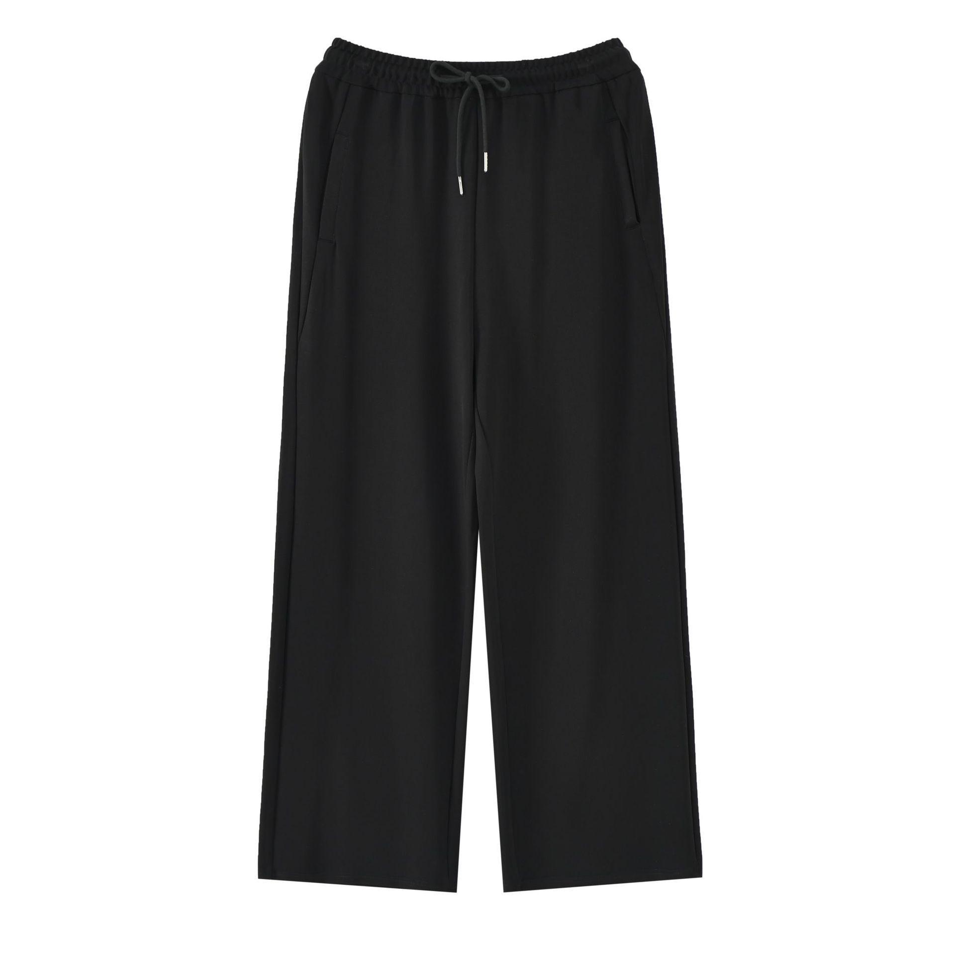 

Hong Jin Ge Plus Size Women s High-Waisted Floor-Length Wide-Leg Pants - Summer 2026 3XL (171-190 jin) чёрный