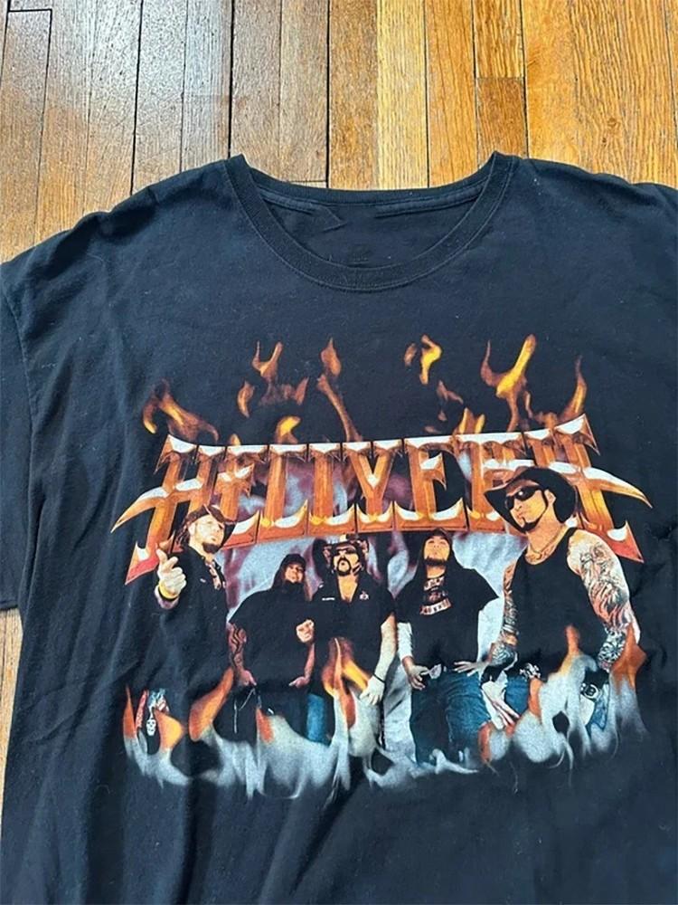 HELLYEAH Подарок от группы фанатам Черная Хлопковая Все размеры BL1598 Унисекс Футболка S