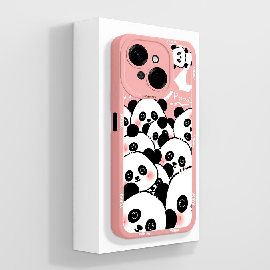 Do etui na telefon Tecno Pova 4 5 6 Pro Neo 3 Pop 8 9 z płynnego silikonu, modny mały miś, słodki, pulchny kot, miękka ochrona aparatu, torby na telefony do Tecno Capa