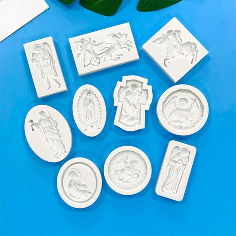 Efficient Food Grade Silicones Cake Decors Molds With Angel Relief Design For Baking Soap Candle Making