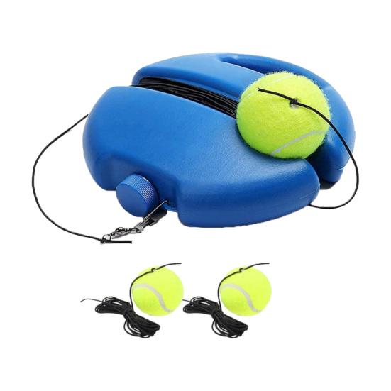 Tennis Trainer with 1/3 String Ball Portable Tennis Solo Training Rebounder with Weighted Base Kids Adults Beginner Backyard Tennis Ball Training