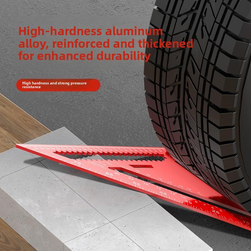 Woodworking Marking Ruler Right Angle Ruler Angle Triangle Ruler Marking Gauge Aluminum Alloy Measuring Tool