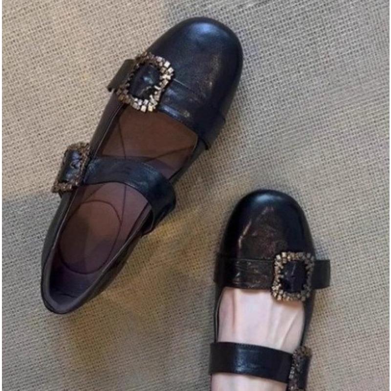 New Style Luxury Women Flats Shallow Mouth Autumn Pointed Toe Loafers Ballerinas Fall Leopard Retro Dress Shoes Zapatos De Mujer