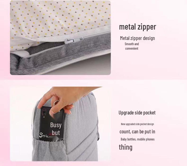 Bärbar hopfällbar babysäng med myggsäkert överdrag