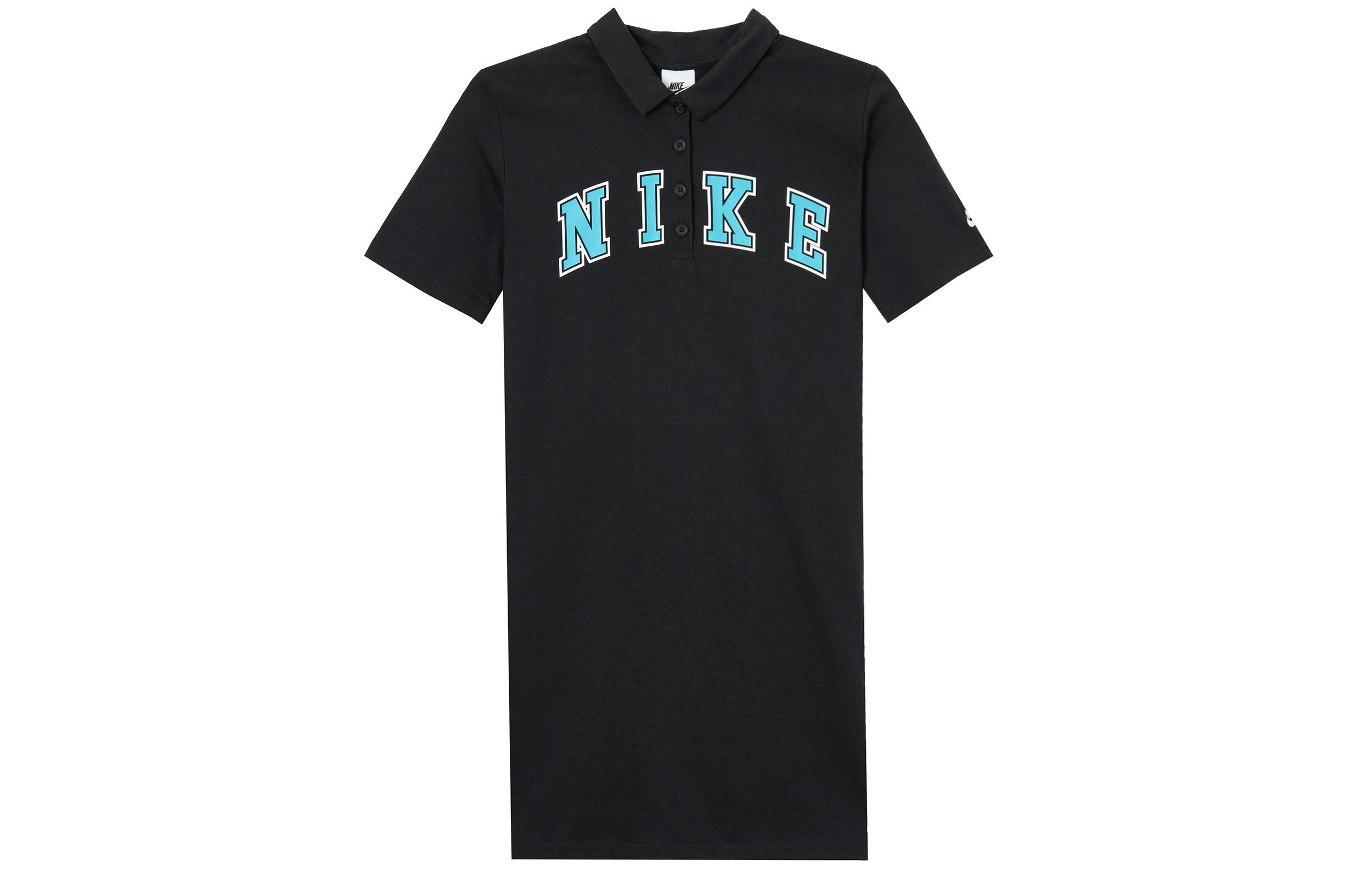 Nike Short Sleeved Dress Women s Black FQ7010-010 L