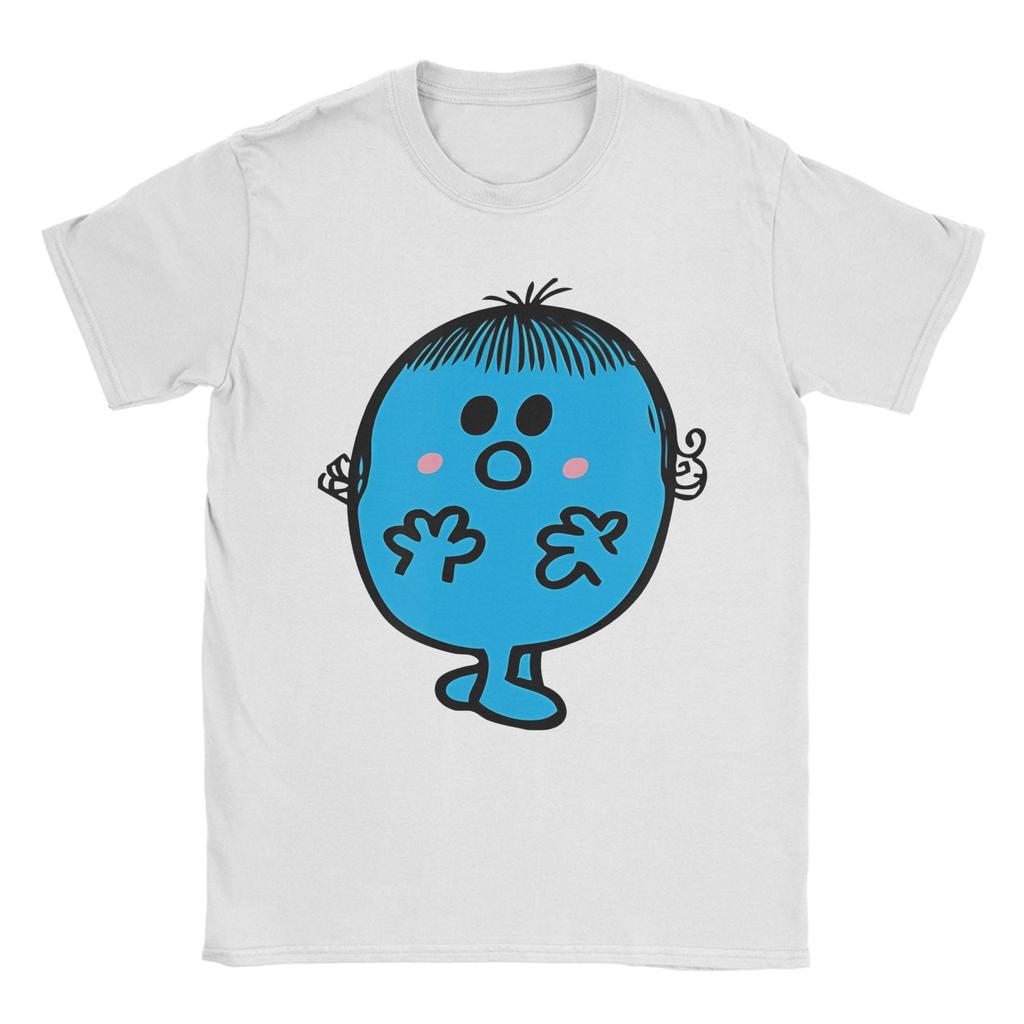 Funny Mr Men Little Miss Shy Funny cute T-Shirt Men Cotton Short Sleeve  Round Neck Summer Tops