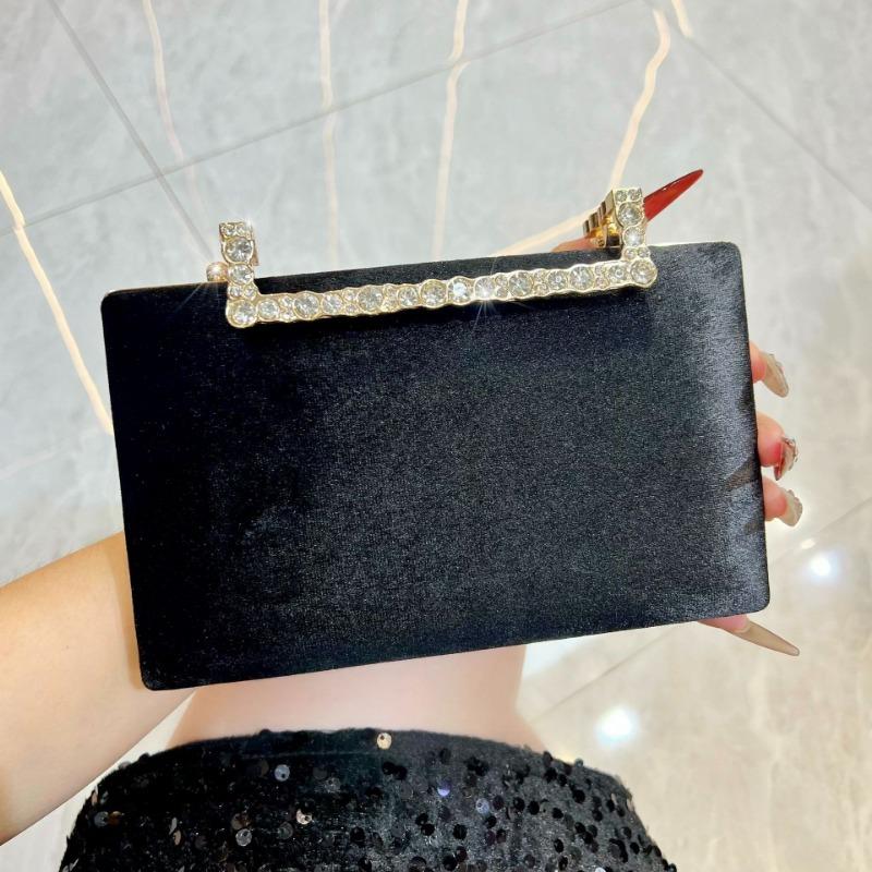 Clutch Evening Bag Women's Fashionable Socialite-Chic Versatile Diamond-Studded Small Bag Dress Crossbody Banquet Bag