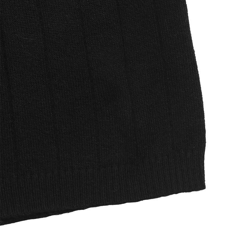 Women's V-Neck Ribbed Knit Sweater - Casual, Simple, Solid Color, Loose Fit (Autumn/Winter 2025)
