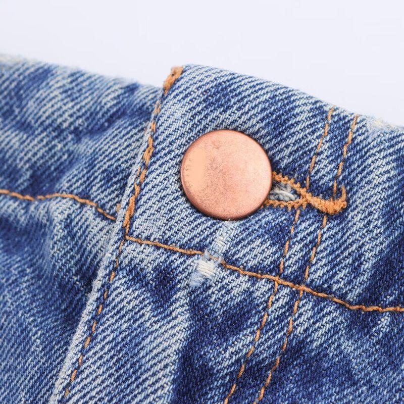 Kaslead New Women clothes Western Style Versatile Slim fit Patchwork Mid-Length Denim Skirt 6164159