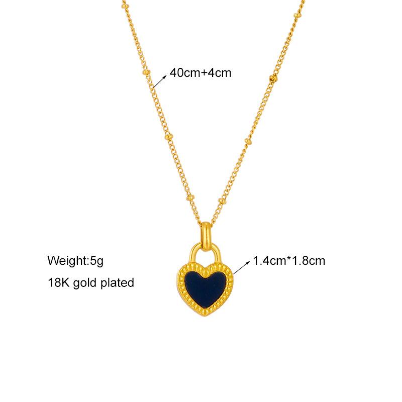 Minimalist Heart Pendant Earring and Necklace Set Fashionable Choker Chain Earrings
