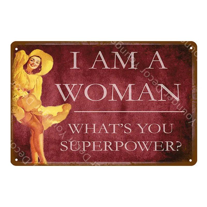 Amerikanisches Pin-Up-Girl Dame Blechschild Schlafzimmer Badezimmer Wanddekoration Pub Café Bar Party Club Vintage Poster Metallbild YI-051