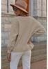 Neuer lässiger Strick-Cardigan mit V-Ausschnitt - Einfarbiges Damen-Oberteil für Herbst/Winter