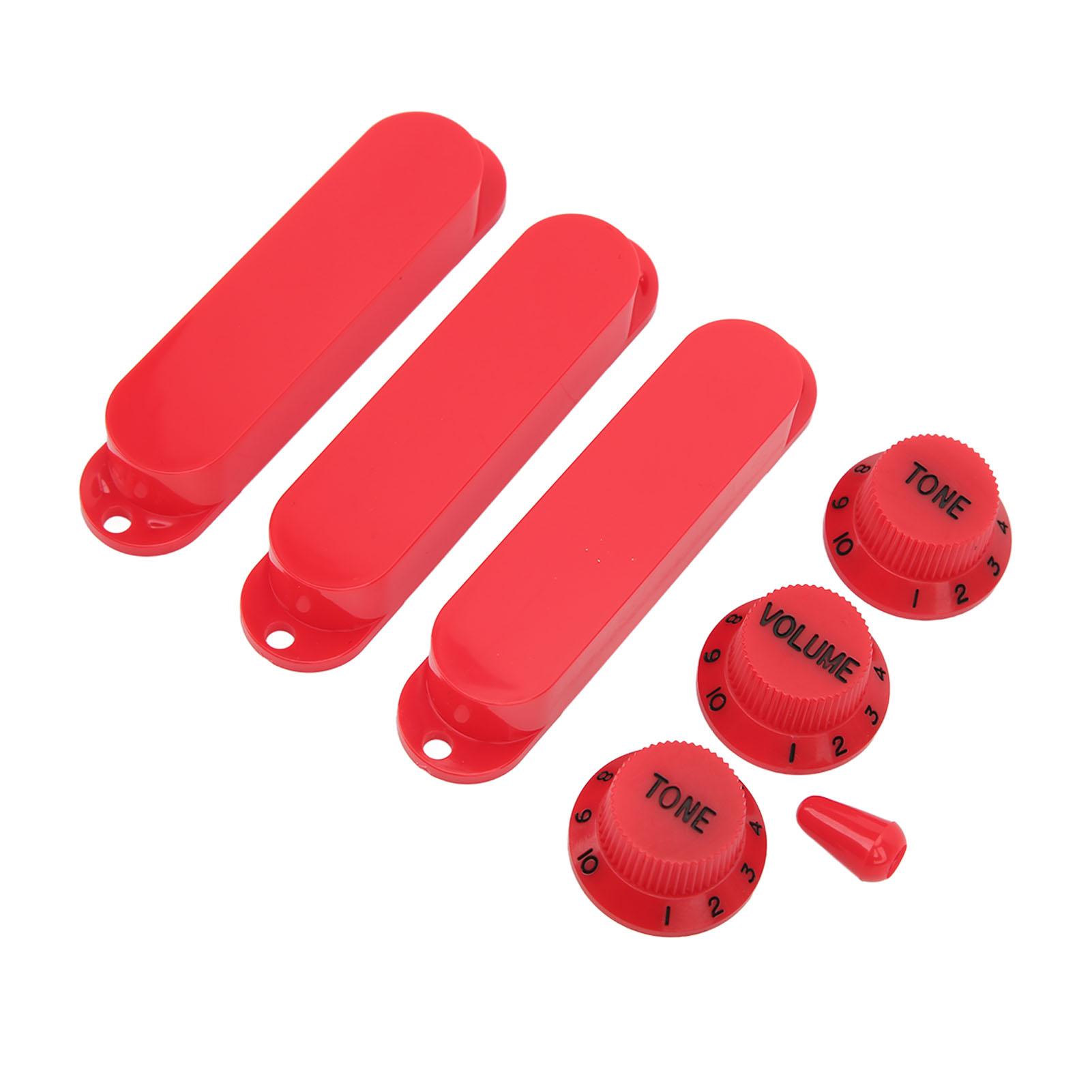 

Набор из 7 шт. Крышка для одиночного звукоснимателя гитары Замена Пластиковая оболочка для одиночного звукоснимателя Ручка громкости и тона