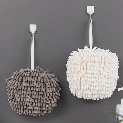 KOMEKI Chenille Hanging Hand Towel - Thick, Water-Absorbent, Quick-Drying, Simple Kitchen/Bath Rug