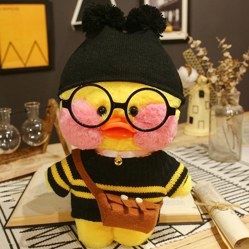 30cm Cute LaLafanfan Cafe Duck Plush Toy Kawaii LaLafanfan Duck Doll Soft Stuffed Animal Plush Pillow Birthday Gifts for Kids