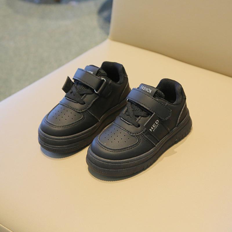 

Детская белая обувь Весенне-осенний стиль спортивная обувь для девочек Противоскользящая легкая обувь для скейтборда для мальчиков Обувь для малышей на мягкой подошве 27 чёрный