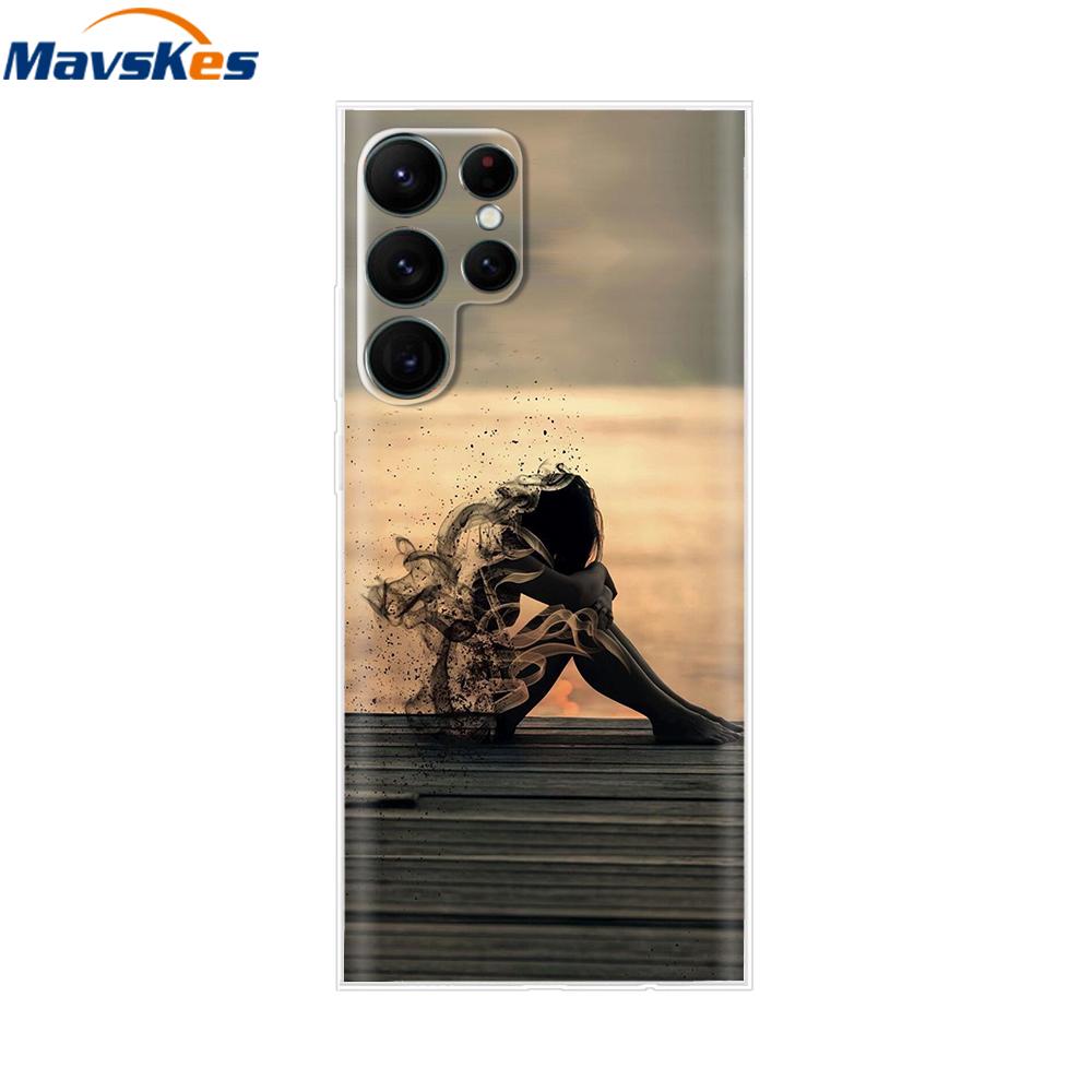 For Samsung Galaxy S22 Case S22 Ultra Transparent TPU Soft Silicon Cover For Samsung S22 Plus GalaxyS22+ Back Cases Phone Bumper