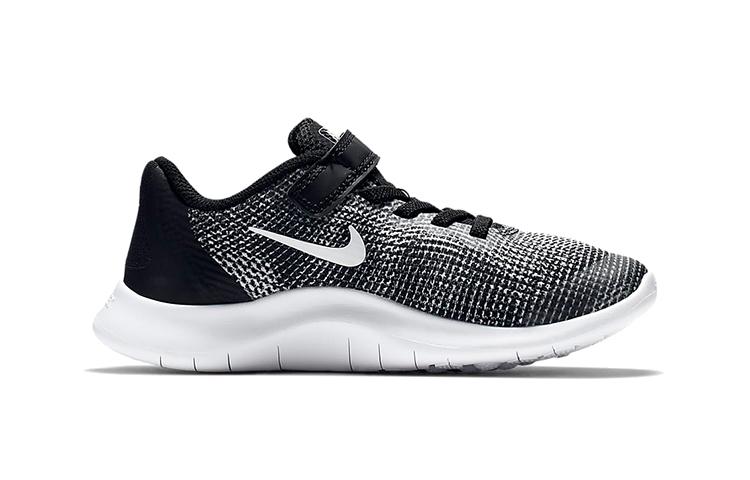 Nike Flex Runner Low Top Kids' Running Shoes Black White Children Aged 3 7 Years Old AH3436-001