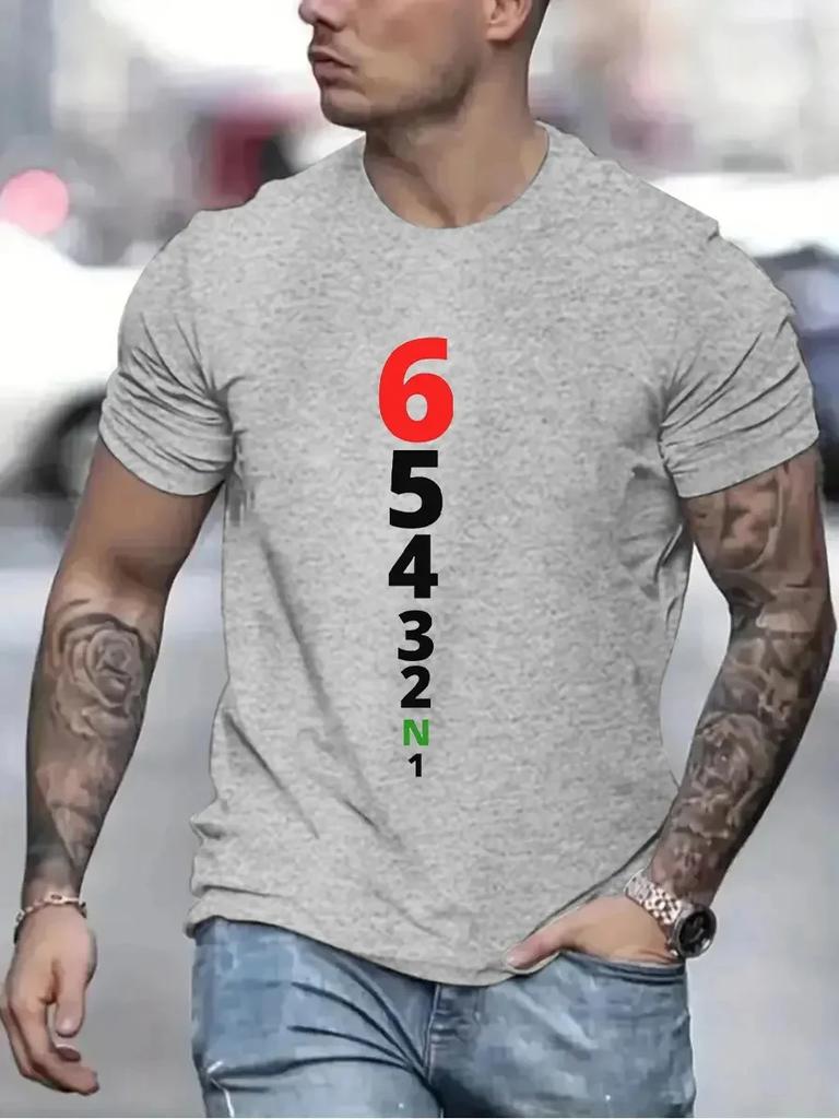 Letní Vintage Trička Pánská Dámská Manuální Převodovka 1N23456 Motocykl Rychlost Potisk Trička Unisex Oversized Hip Hop Tričko Oblečení