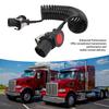 7 Way Coiled Trailer Cord Enhanced Performance Water Resistant Dust Proof Electrical Power Coil Cable Wire for RV Towed Vehicle