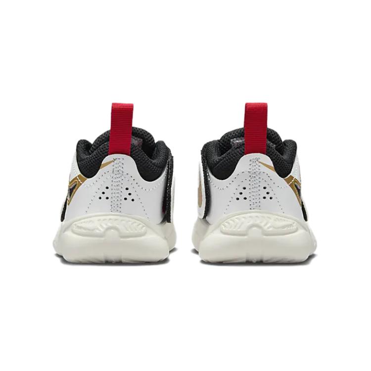 Nike Team Hustle D11 TD White Gold University Red Baby Sneakers Metallic-Gold Black DV8995-104