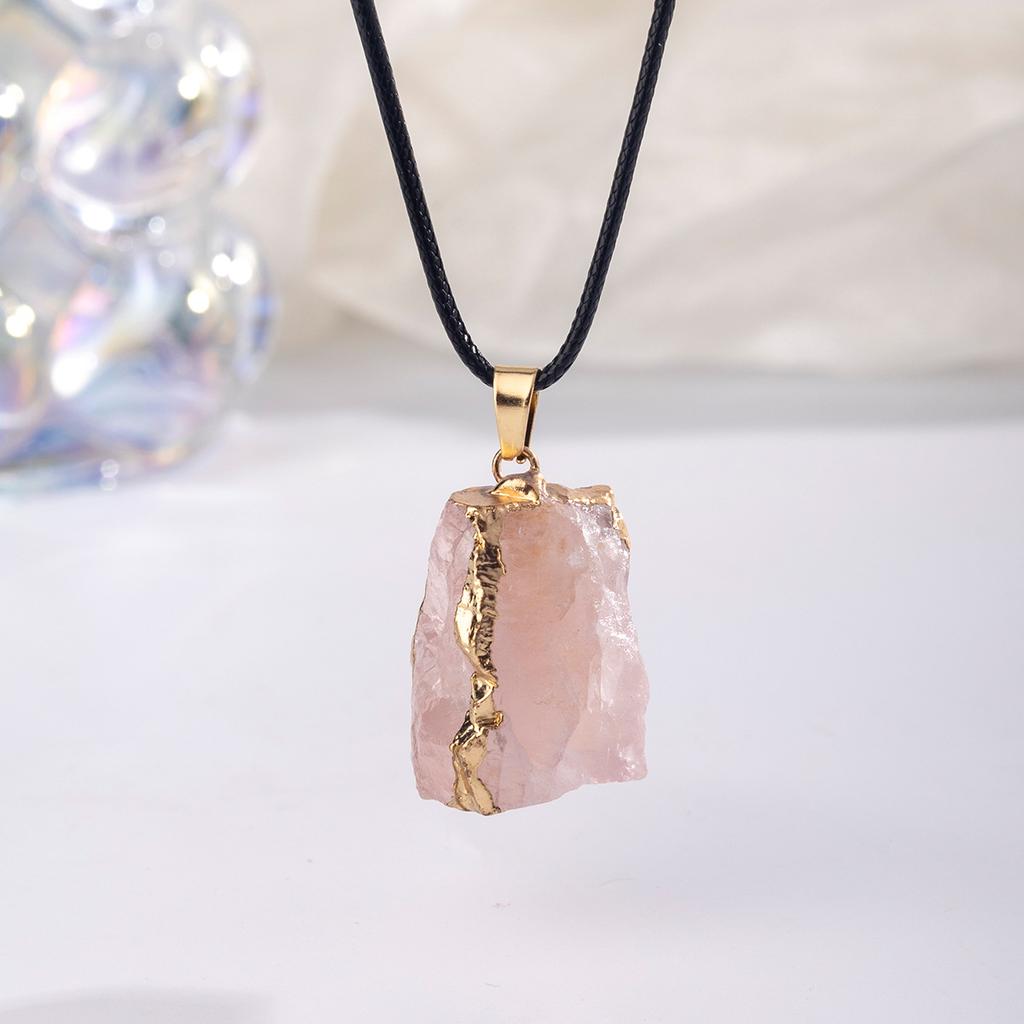 Natural stone irregular pendant, Baroque amethyst shaped necklace, jewelry,Christmas gift, Stocking stuffers, Valentine's Day gift, girlfriend gift