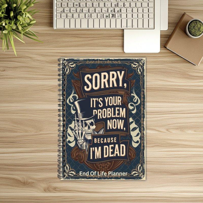Customizable Spiral Notebook Thoughtful End Life Planning Laminated Cover Gift End-of-Life Care Family Guidance A5 Size CMYK
