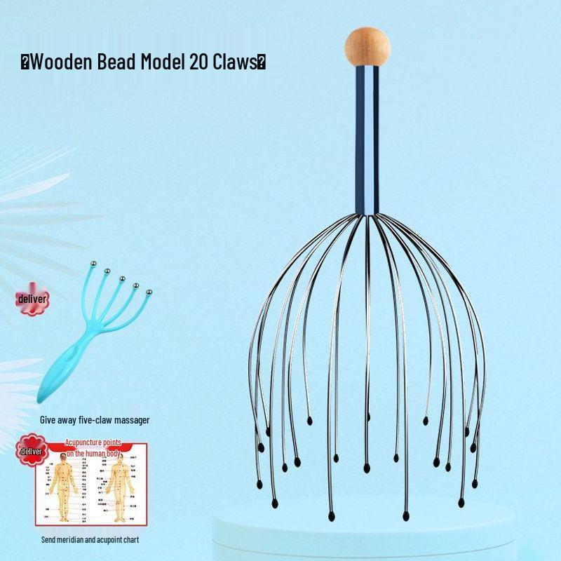 Octopus 24-Claw Scalp Massager Roller: Head Scratcher & Itch Relief Tool
