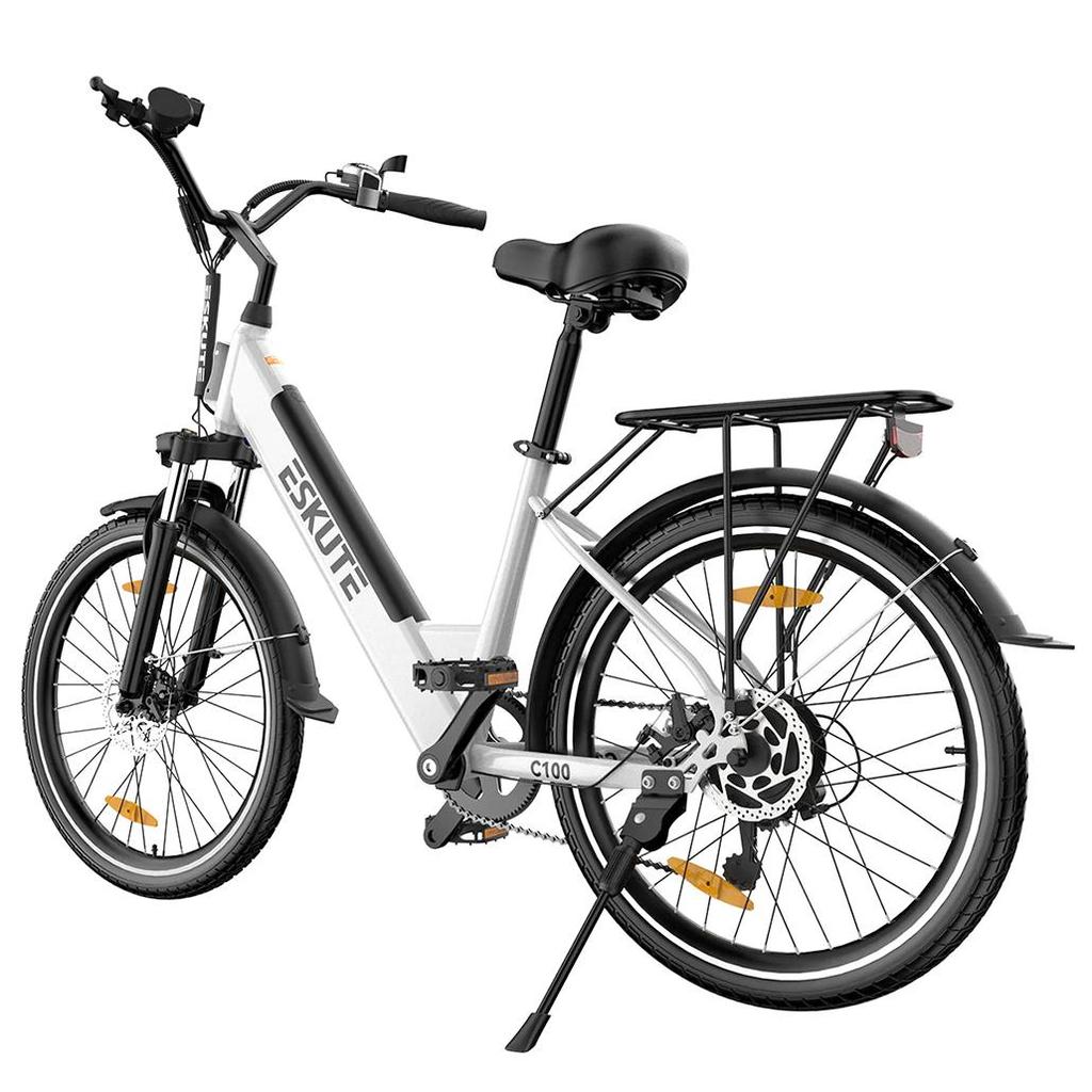Elektrische Fiets ESKUTE 26" 250W Motor Stads E-bike 36V 13AH Topsnelheid 25Km/u 7 Versnellingen Max. Belasting 120Kg C100 Plus