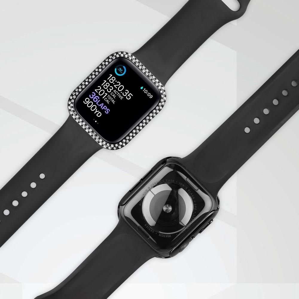 2in1 Case + Tempered Glass for Apple Watch 4/5/6/SE 40mm, Black