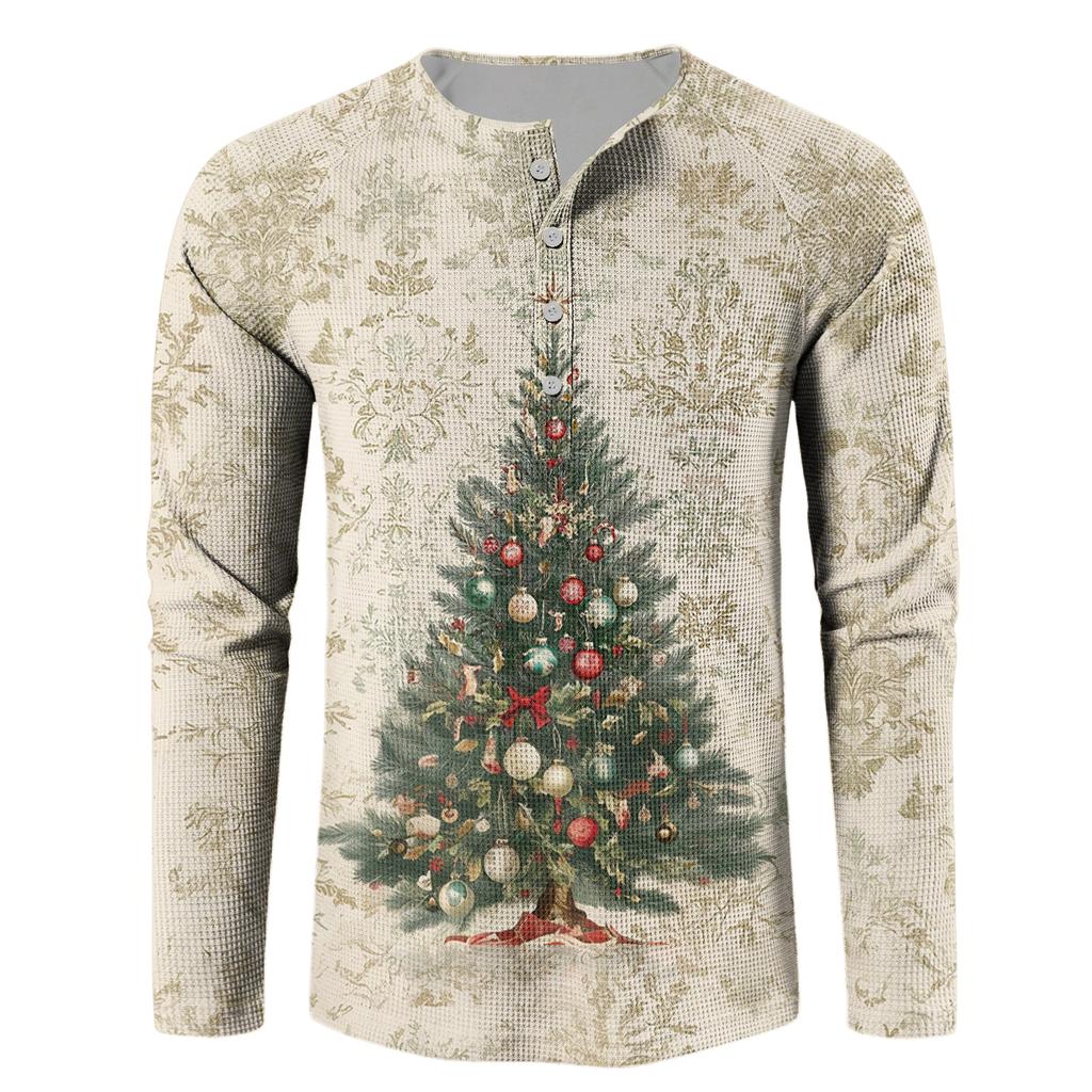 Men's Loose Casual Button Down Collar Long Sleeve Top