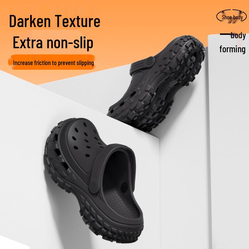 Men's 2024 EVA Beach Shoes: Anti-Slip, Odor-Resistant Closed-Toe Slippers for Summer Outdoor Wear.