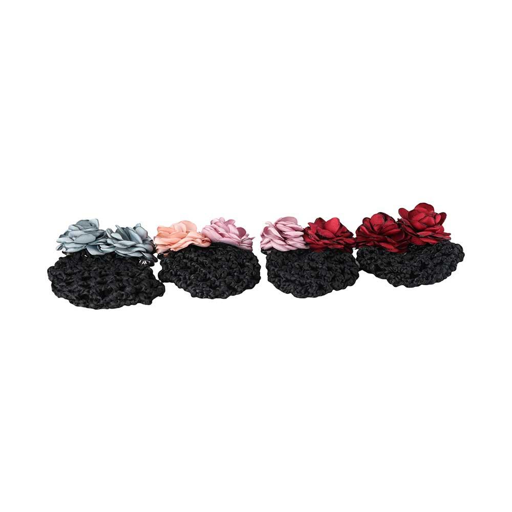 Rose Airline Stewardess Hotel Women Spring Clips Ponytail Clip Korean Bun Snood Hairgrips Cover Net