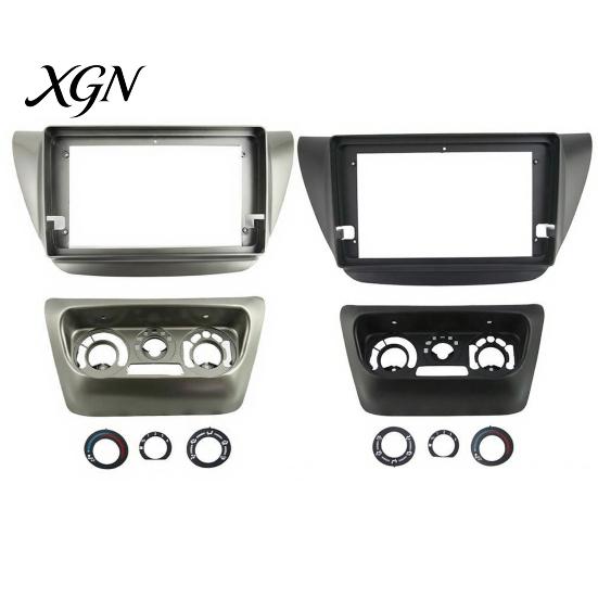 Double Din Fascia 9 Inch Car Radio Dash Kit for Lancer IX 2006, Navigation ABS Plastic Faceplate Installation Panel, Center Console Replacement Frame