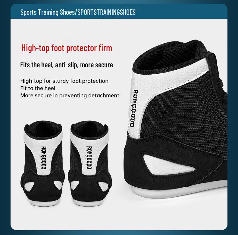High-Top Martial Arts Combat Shoes for Men, Women, and Children - Ideal for Boxing, Sanda, Wrestling, and Training