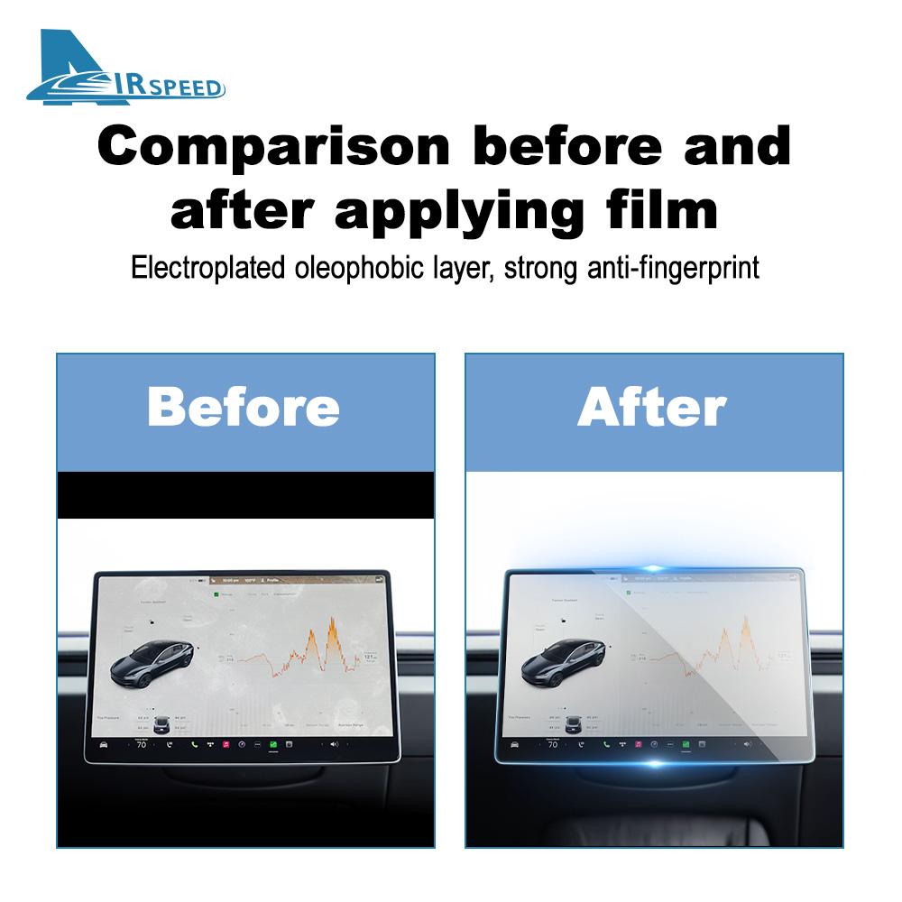 Tempered Glass Screen Protective Film for Tesla Model 3 Highland 2025 Model Y Juniper 2025-up Car Center Control Rear Touch