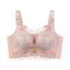 [Big Chest Display Small Artifact] Color Blocked Lace Double Breastfed Bra Concentrated Collection Style Gray Butterfly